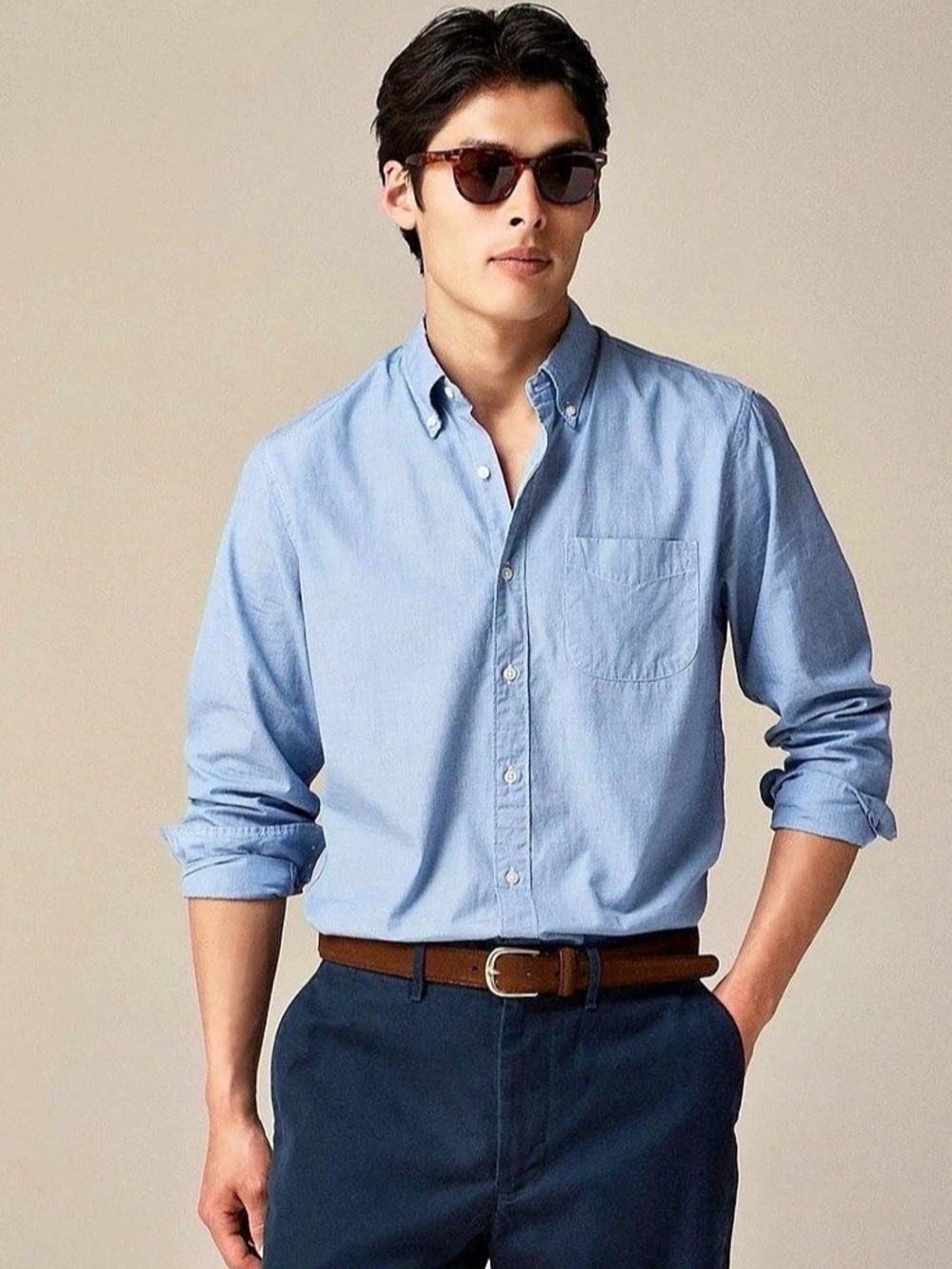 Men's Blue Button Down Oxford Shirt brand New